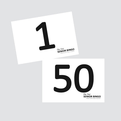 Large Numbers - 1 to 50 - A5 Size - Pack of 50