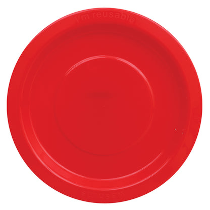 Reusable Plastic Plates - Red - Pack of 20