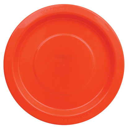 Reusable Plastic Plates - Orange - Pack of 20