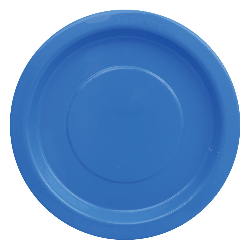 Reusable Plastic Plates - Blue - Pack of 20