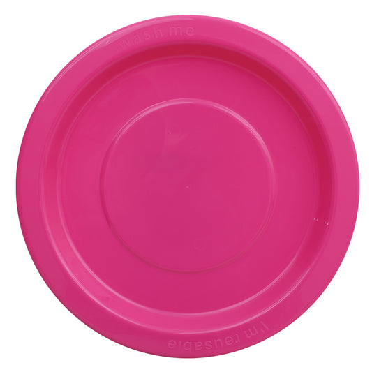 Reusable Plastic Plates - Pink - Pack of 20
