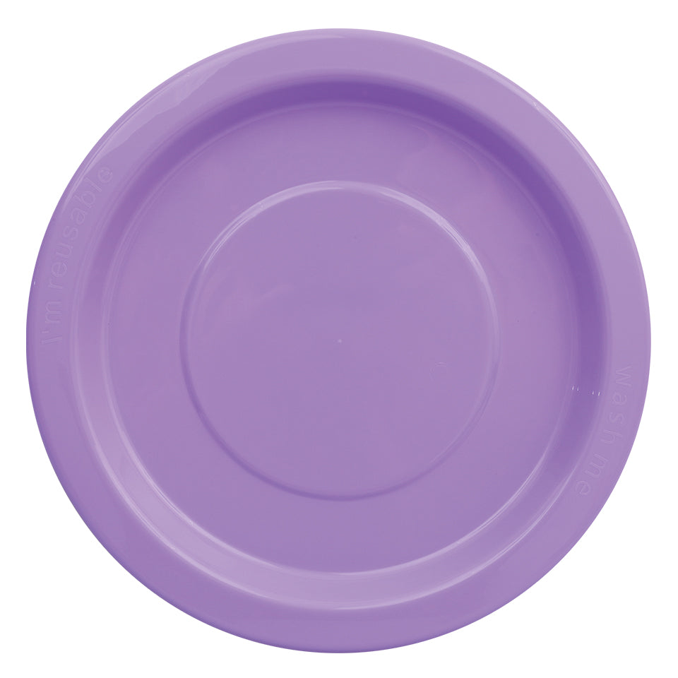 Reusable Plastic Plates - Purple - Pack of 20
