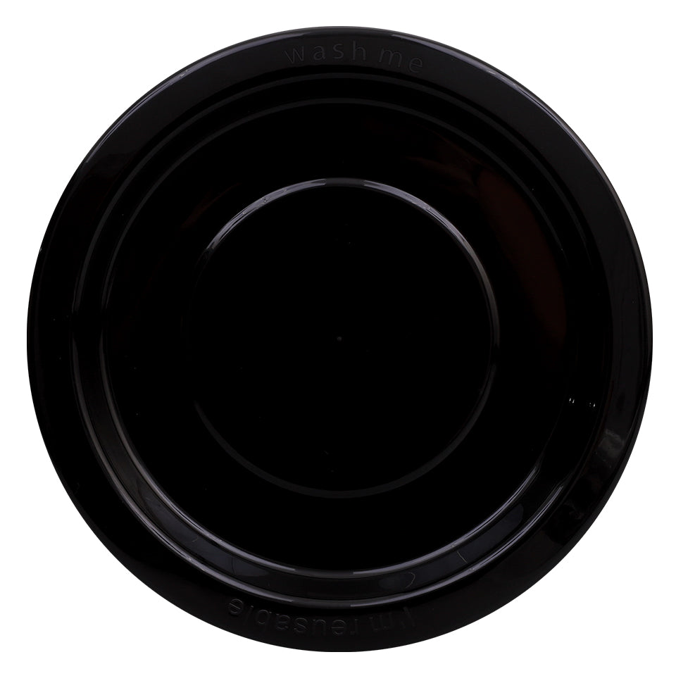 Reusable Plastic Plates - Black - Pack of 20