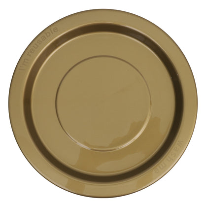 Reusable Plastic Plates - Gold - Pack of 20