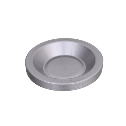 Reusable Plastic Bowls - Silver - Pack of 20