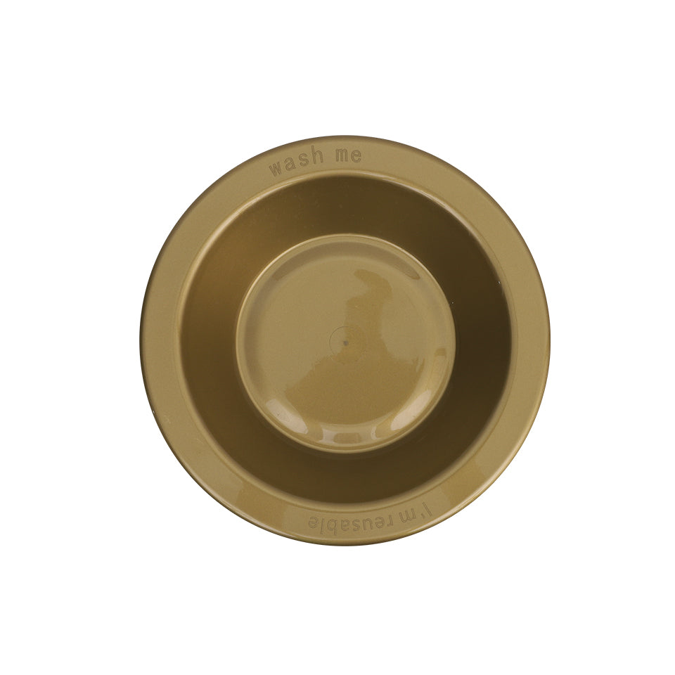 Reusable Plastic Bowls - Gold - Pack of 20