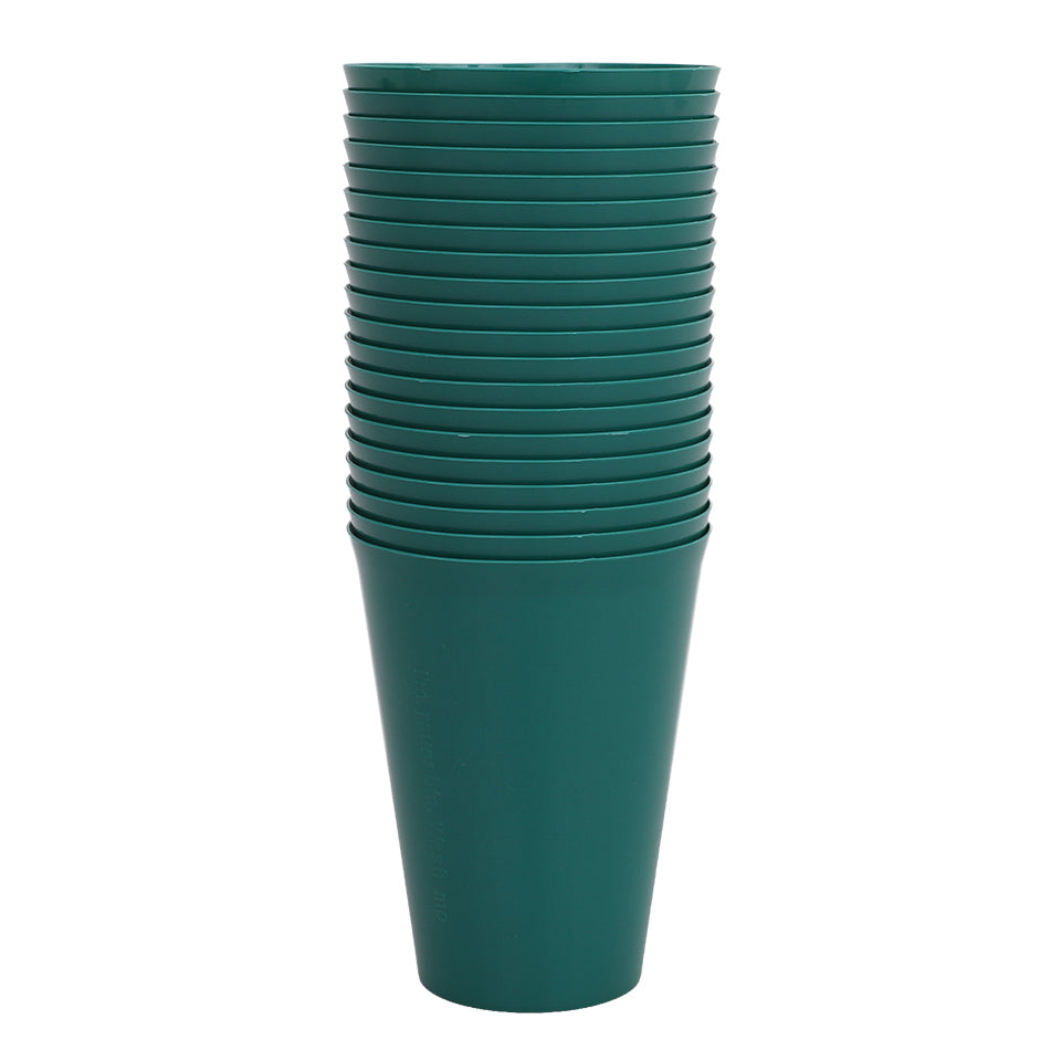 Reusable Plastic Cups - Green - Pack of 20