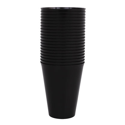 Reusable Plastic Cups - Black - Pack of 20