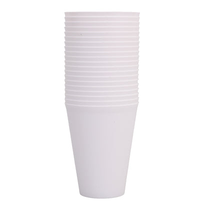 Reusable Plastic Cups - White - Pack of 20