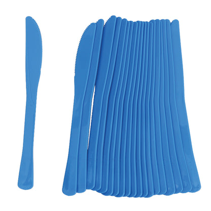 Reusable Plastic Knives - Blue - Pack of 20