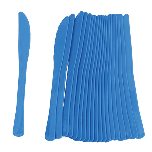 Reusable Plastic Knives - Blue - Pack of 20