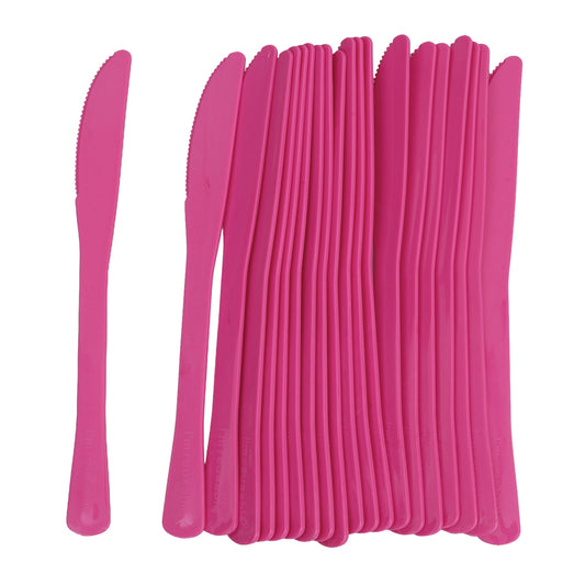 Reusable Plastic Knives - Pink - Pack of 20