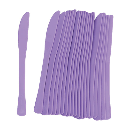 Reusable Plastic Knives - Purple - Pack of 20