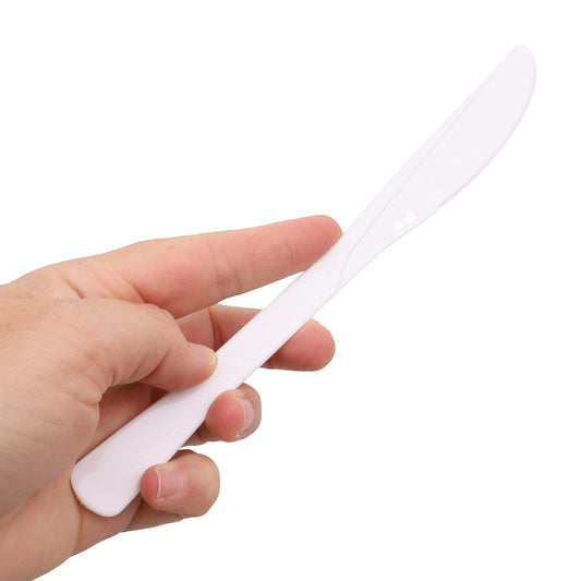 Reusable Plastic Knives - White - Pack of 20
