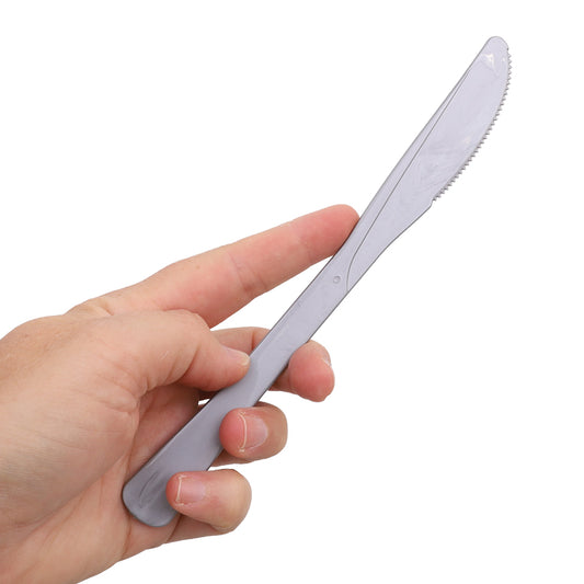 Reusable Plastic Knives - Silver - Pack of 20