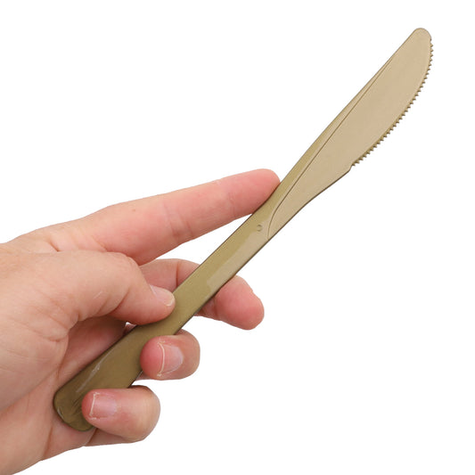 Reusable Plastic Knives - Gold - Pack of 20