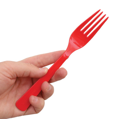 Reusable Plastic Forks - Red - Pack of 20