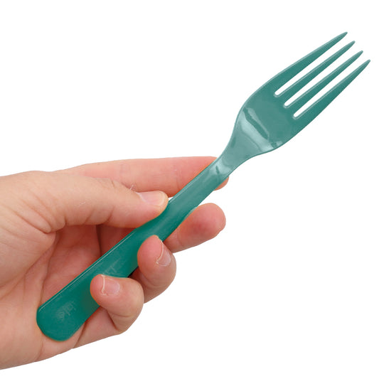 Reusable Plastic Forks - Green - Pack of 20