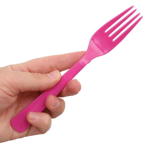 Reusable Plastic Forks - Pink - Pack of 20