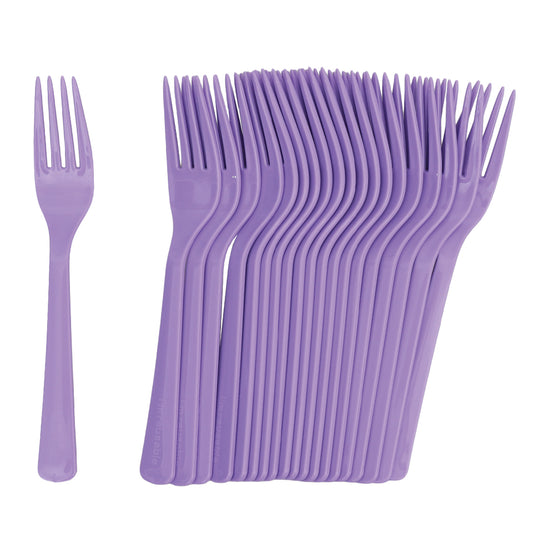 Reusable Plastic Forks - Purple - Pack of 20