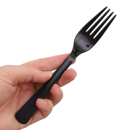 Reusable Plastic Forks - Black - Pack of 20