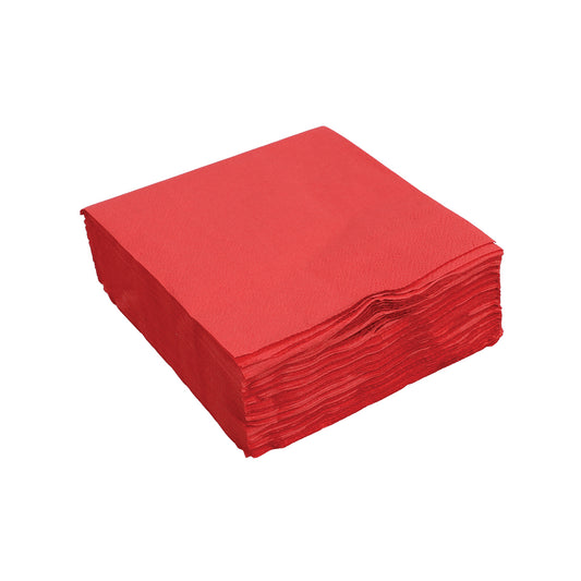 Paper Napkins - Red - Pack of 50