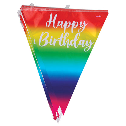 Happy Birthday Bunting - Rainbow - Each