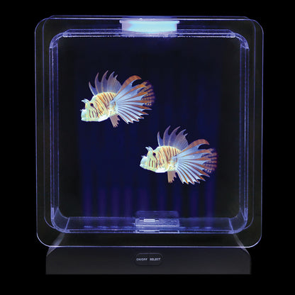 Square Electronic Fish Tank with Tropical Fish