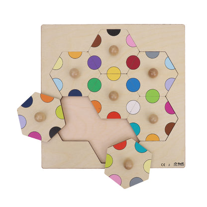 Knob Puzzle - Coloured Circles - 7 Pieces