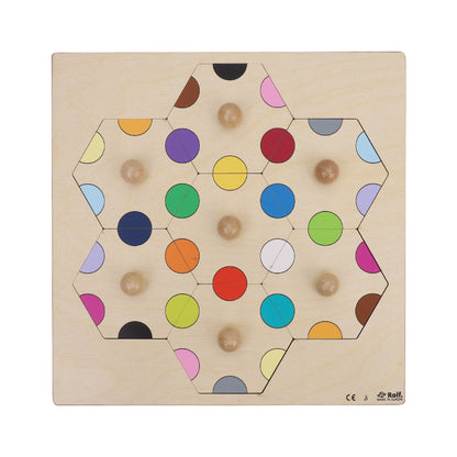 Knob Puzzle - Coloured Circles - 7 Pieces
