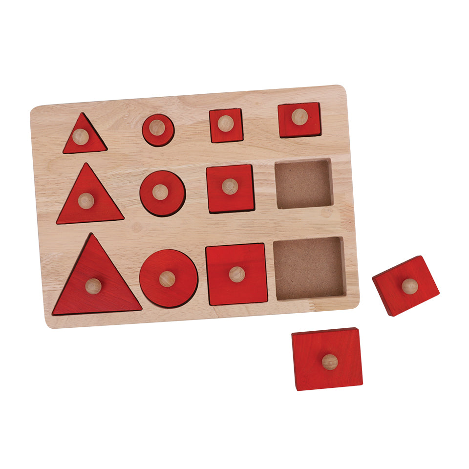 Knob Puzzle - Shapes - 12 Pieces
