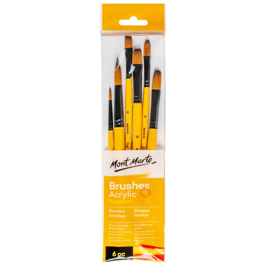 Acrylic Brush Set 6pc