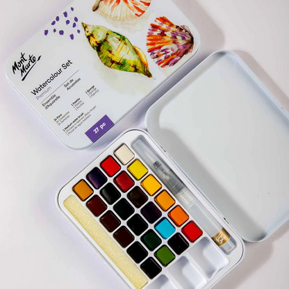Mont Marte Premium Watercolour Paint Set - Pack of 27 Pieces