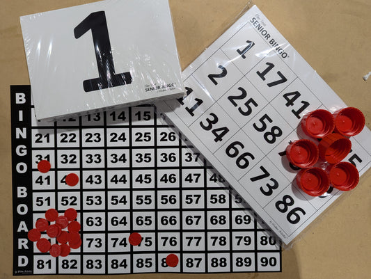 Elder Street Senior Bingo - Available in 1-50 and 1-90