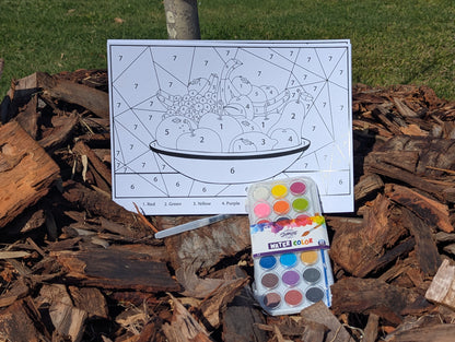 Watercolour Paint By Numbers Kit - A3