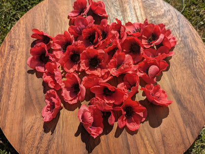 Fabric Poppies - Pack of 30