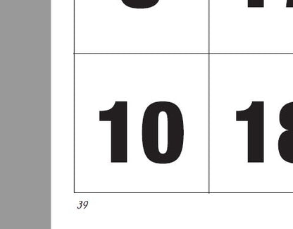 Large Print Bingo Cards - 1 to 50 - A4 Size - Pack of 30 - EXTRA