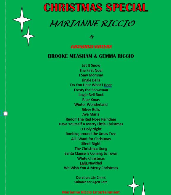 Christmas - Marianne Riccio DVD